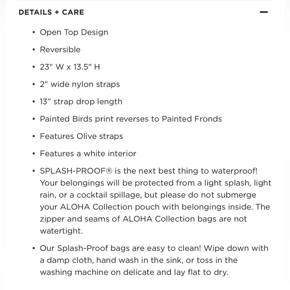 Aloha Collection Painted Birds Holo Holo Tote - Picture 7 of 8